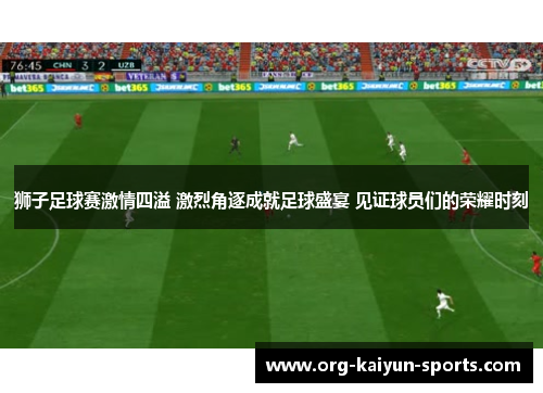狮子足球赛激情四溢 激烈角逐成就足球盛宴 见证球员们的荣耀时刻